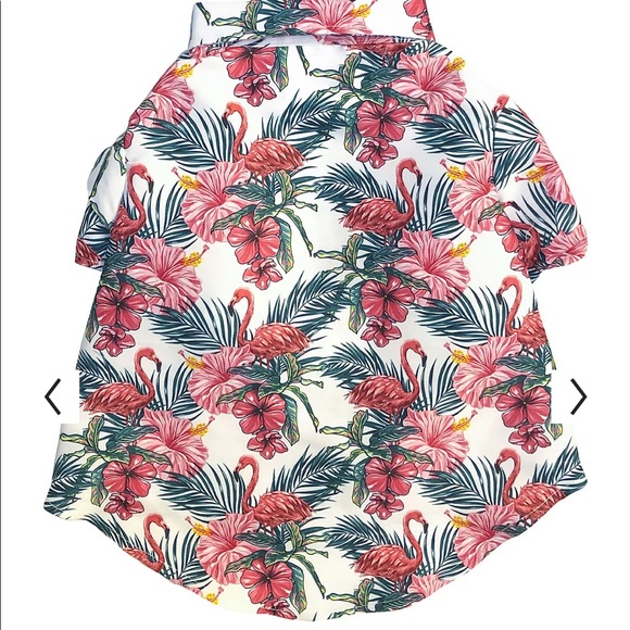 BRAND NEW DOG FLORAL HAWAIIAN SHIRT - Picture 2 of 9